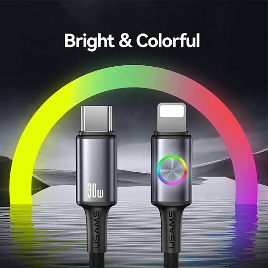 کابل شارژ USB-C به Lightning یوسمز مدل SJ753 طول 1.2 متر – مشکی
